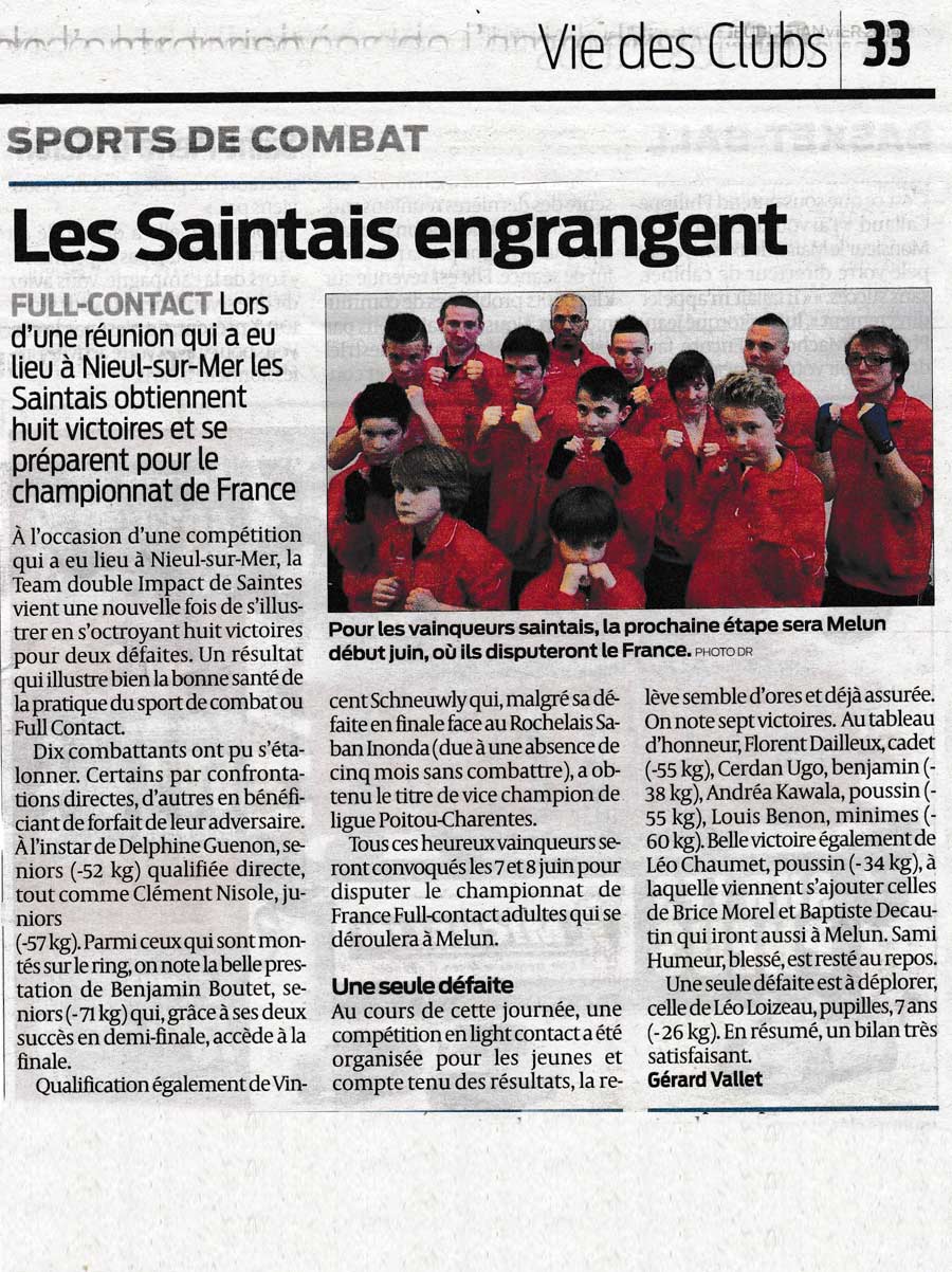 Les Saintais engrangent
